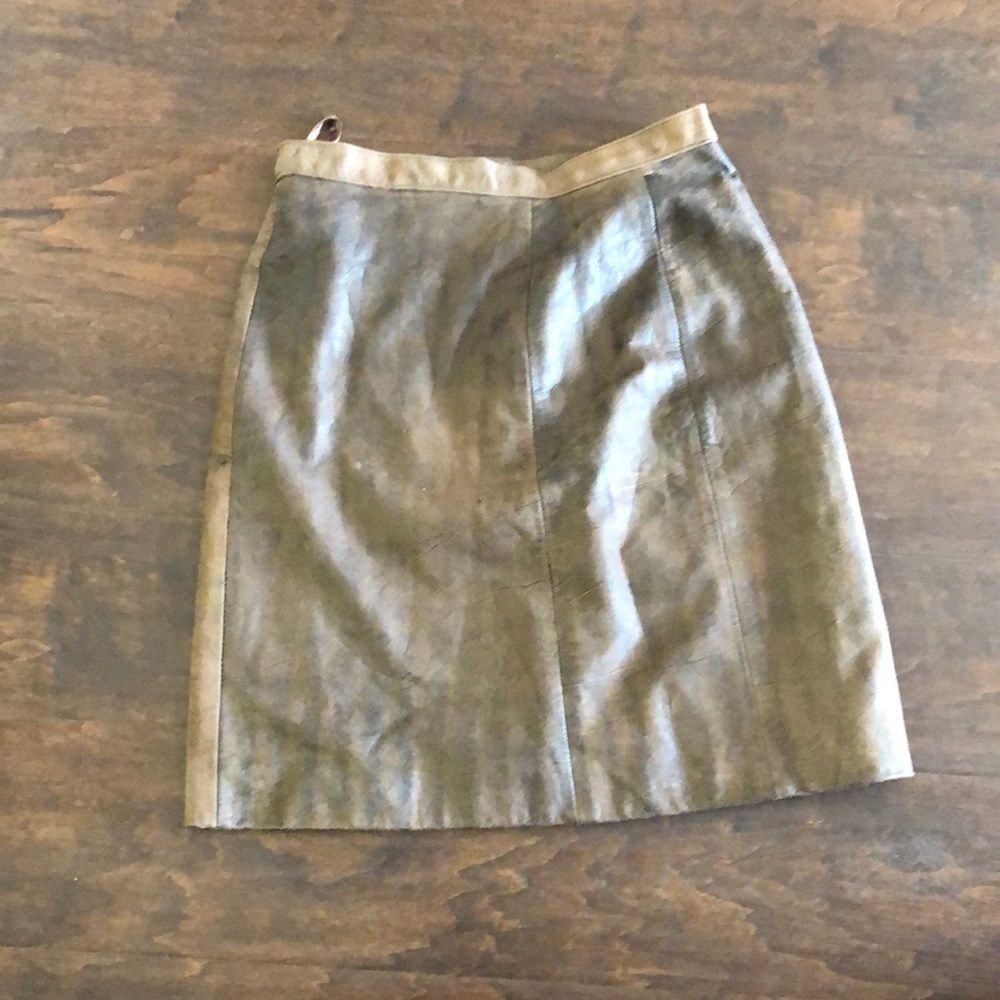 Vintage mini leather skirt